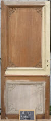 Porte de communication sculptée ancienne style XVIIIeme, à 2 panneaux + cimaise, 8 écoinçons sculptés 1 face