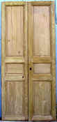 Ensemble de 2 portes anciennes à 3 panneaux
